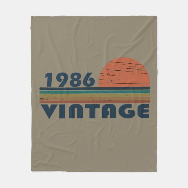 Cobertor De Velo nascer em presente de aniversário de 1986 (Frente)