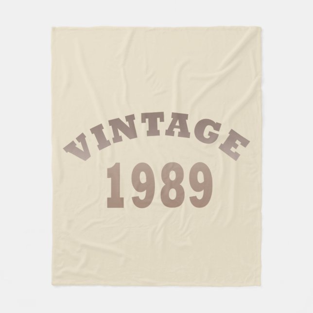 Cobertor De Velo nascer em presente de aniversário de 1989 (Frente)