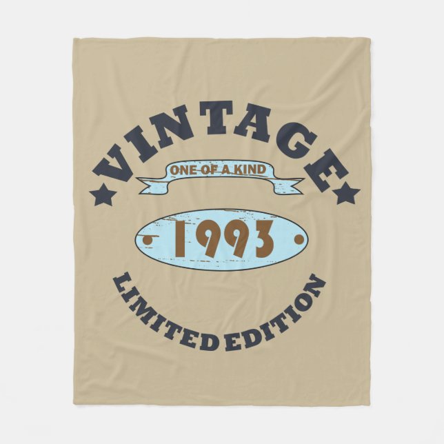 Cobertor De Velo nascer em presente de aniversário de 1993 (Frente)