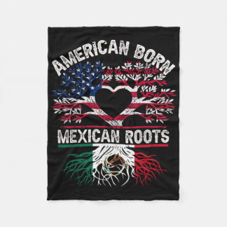 Cobertor De Velo Nascido Americano Raízes Mexicanas Bandeira Árvore
