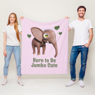 Cobertor De Velo Nascido para Ser Bebê Elefante Enorme Fofo Persona