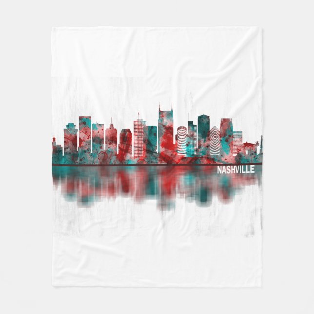 Cobertor De Velo Nashville Tennessee Skyline (Frente)