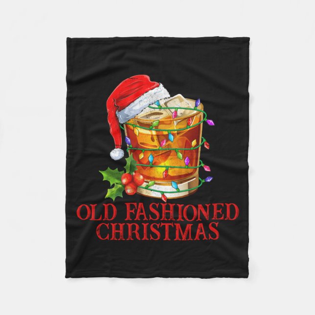 Cobertor De Velo Nata de Natal de uísque antiquado engraçado cauda  (Frente)
