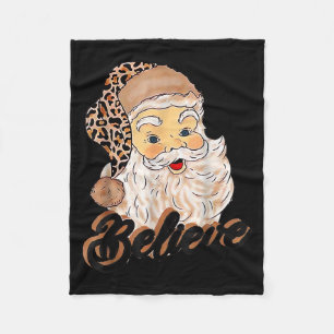 Cobertor De Velo Natais vintages Retro Holiday Cheetah Papais noeis