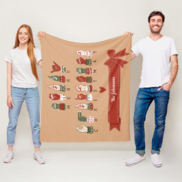 Cobertor De Velo Natal Aconchegante em ASL Feliz Natal