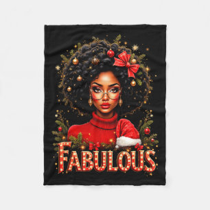 Cobertor De Velo Natal Afro-Americano Melanina Afro Trenó Que