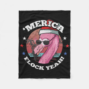 Cobertor De Velo Natal Americano Em Julho Flamingo Legal Verão Tróp