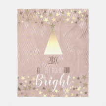 Natal Bege Merry and Bright Dourado Rosa