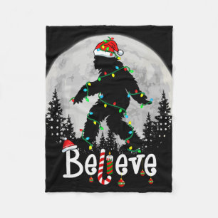Cobertor De Velo Natal Bigfoot Natal Sasquatch Acredite Xmas Homens