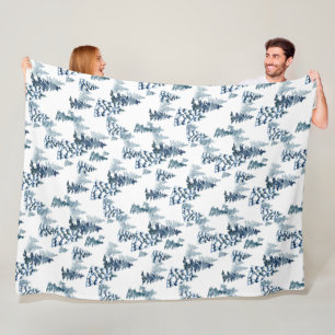 Cobertor De Velo Natal da Floresta de Neve Fir da Floresta de inver