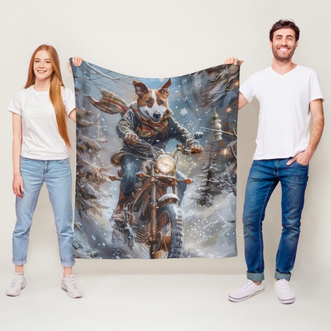 Cobertor De Velo Natal de Motocicmocicleta de Basenji (In Situ)