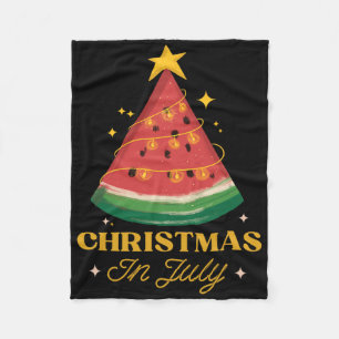 Cobertor De Velo Natal Divertido Em Julho Melancia Verão Xmas Tre