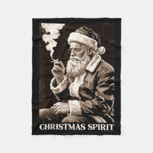Cobertor De Velo Natal Divertido Srit Papai Noel Fumando Cigarro