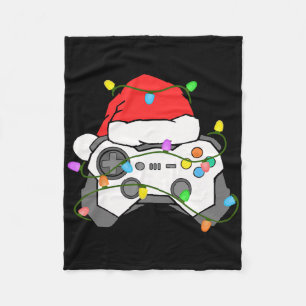 Cobertor De Velo Natal do Gamer Chapéu de Papai Noel de Jogos de Ví