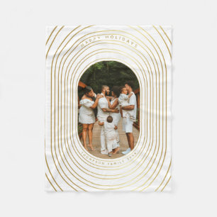 Cobertor De Velo Natal Dourado da família de fotos personalizadas 