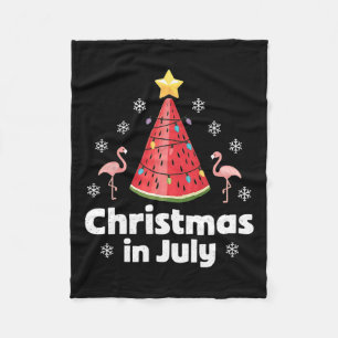 Cobertor De Velo Natal Em Julho Árvore De Melancia Funny Flamingo X