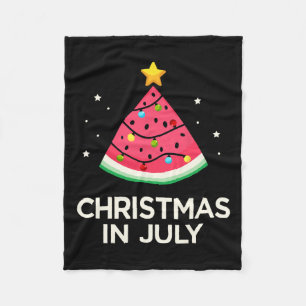 Cobertor De Velo Natal Em Julho Com Árvore De Melancia Para O Verão