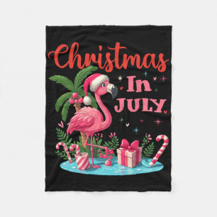 Cobertor De Velo Natal Em Julho Flamingo Rosa Chapéu De Papai Noel