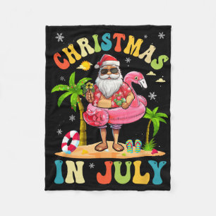 Cobertor De Velo Natal Em Julho Funny Santa Férias De Verão Na Prai