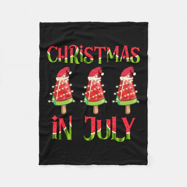Cobertor De Velo Natal Em Julho Melancia Xmas Tree Summer Men (Frente)