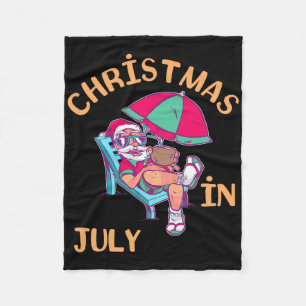 Cobertor De Velo Natal Em Julho Papai Noel Xmas Praia Havaiano Verã