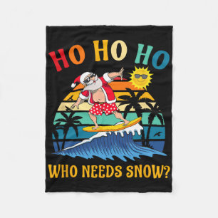 Cobertor De Velo Natal Em Julho Papais noeis Divertidos Surfing Sum