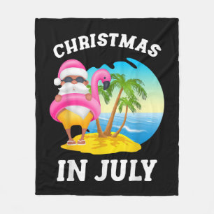 Cobertor De Velo Natal Em Julho Papais noeis Flamingo Piscina Verã