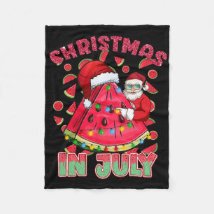Cobertor De Velo Natal Em Julho Xmas Melancia Papai Noel Praia Féri