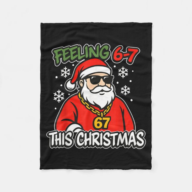 Cobertor De Velo Natal engraçado crianças 6-7 67 Seis Sete Meme Men (Frente)