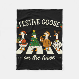 Cobertor De Velo Natal engraçado meme de ganso bobo Ganso festivo e