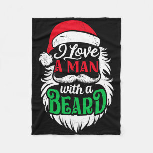 Cobertor De Velo Natal Eu Amo Um Homem Com Uma Barba Papais noeis E