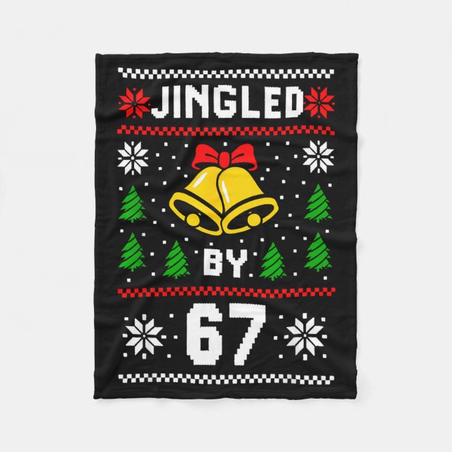 Cobertor De Velo Natal Feio 67 Design de Meme Engraçado Seis Sete M (Frente)