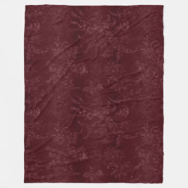 Cobertor De Velo Natal Floral Burgundy Vermelho Intenso