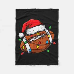 Cobertor De Velo Natal Futebol Americano Papai Noel Engraçado Xmas