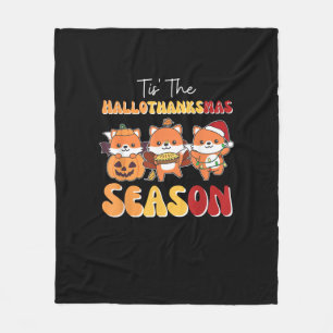 Cobertor De Velo Natal Halloween Esta É A Época De Hallothanksmas