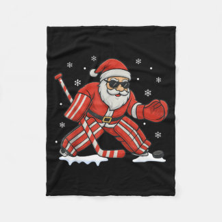 Cobertor De Velo Natal jogando goleiro de hóquei no gelo Natal
