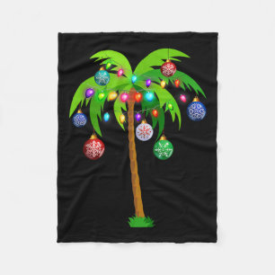 Cobertor De Velo Natal Lights Palm Tree Fun Hawaii Beach Tropic