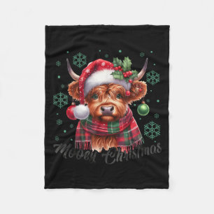 Cobertor De Velo Natal Mooey Vaca Highland Luzes de Natal Vaca