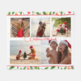 Cobertor De Velo Natal Na Praia 5 Foto Collage Modern