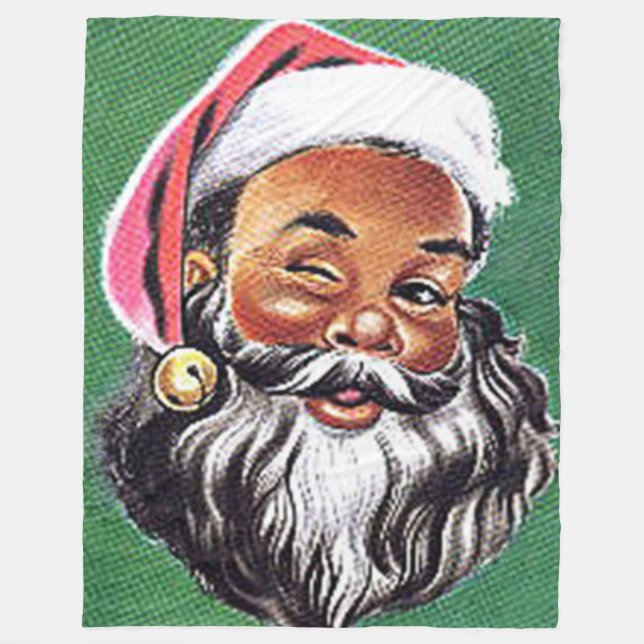 Cobertor De Velo Natal negro afro-americano (Frente)