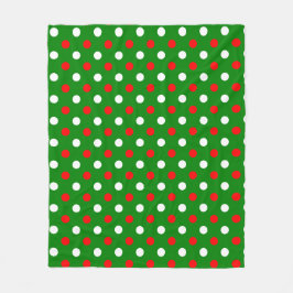 Cobertor De Velo Natal - Padrão de Bolinhas Vermelhas e Brancas