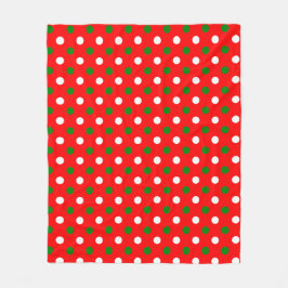 Cobertor De Velo Natal - Padrão de Pontos Polka Verde e Branco