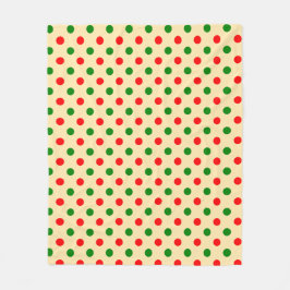 Cobertor De Velo Natal - Padrão de Pontos Verde e Vermelho