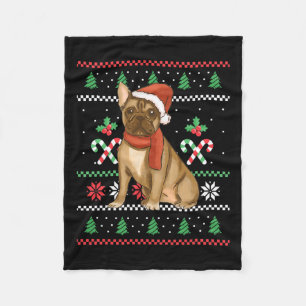 Cobertor De Velo Natal para o Buldogue Francês