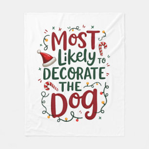 Cobertor De Velo Natal Provavelmente Decorar Cachorro Xmas Família