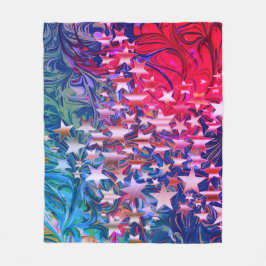 Cobertor De Velo NATAL STARS Abstrato Púrpura Lilás Vermelho