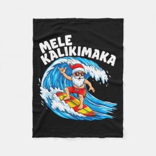Cobertor De Velo Natal Surfando Mele Kalikimaka Natal Havaiano