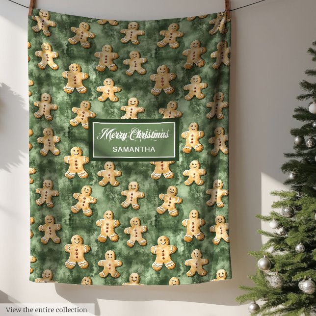 Cobertor De Velo Natal Verde da Sala Monocromática Chic (Chic Monochromatic Sage Pastel Green Christmas Fleece Blanket)