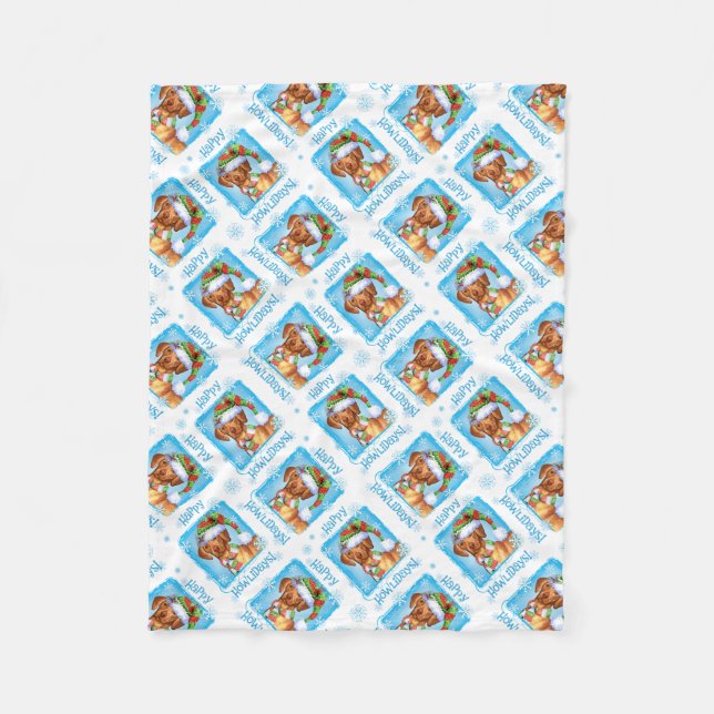 Cobertor De Velo Natal Vizsla (Frente)