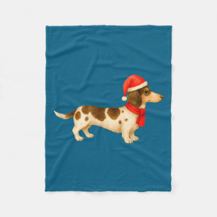Cobertor De Velo Natalino Cachorro Dachshund E Divertido Doxie Mãe 